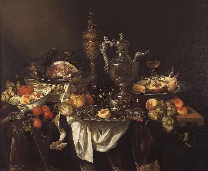 Abraham van Beijeren Banquet still life. china oil painting image